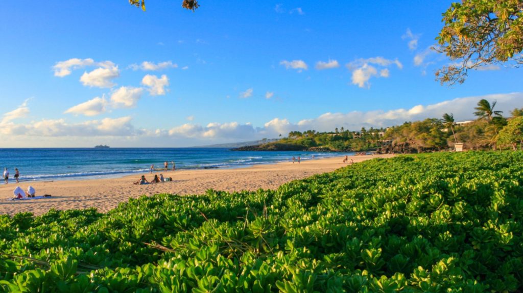 Beautiful Hapuna Beach at Big Island Hawaii