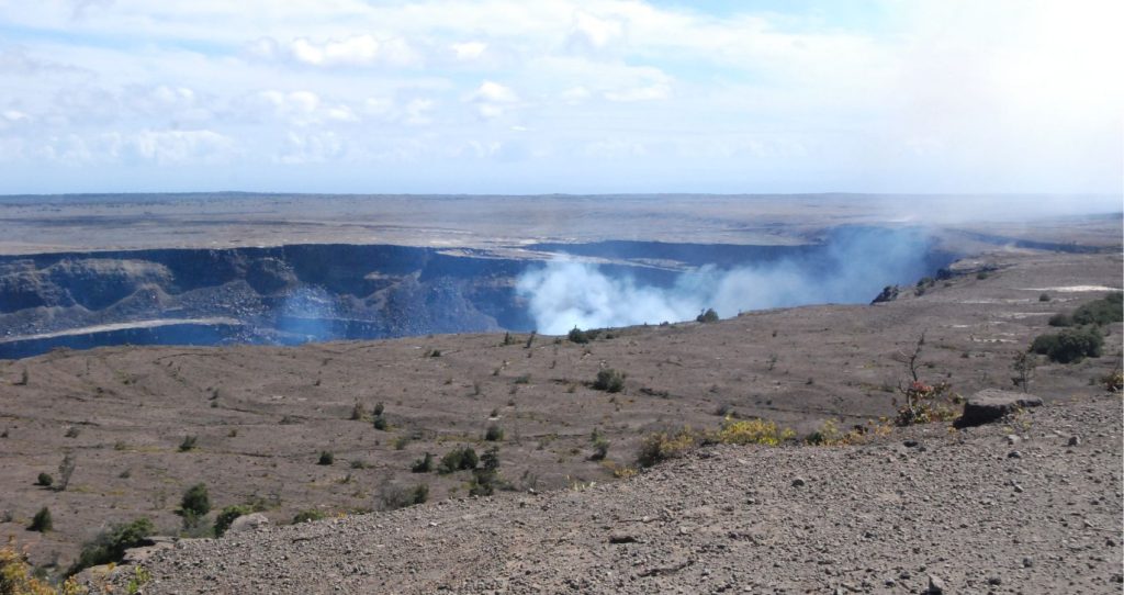 a photo of steam vents on the Hawaii Volcanoes National Park during the Kilauea Visitor Center Tour