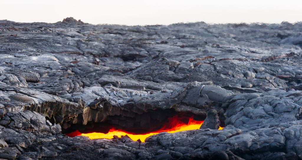 amazing view of a lava tube in the Big Island, Hawaii