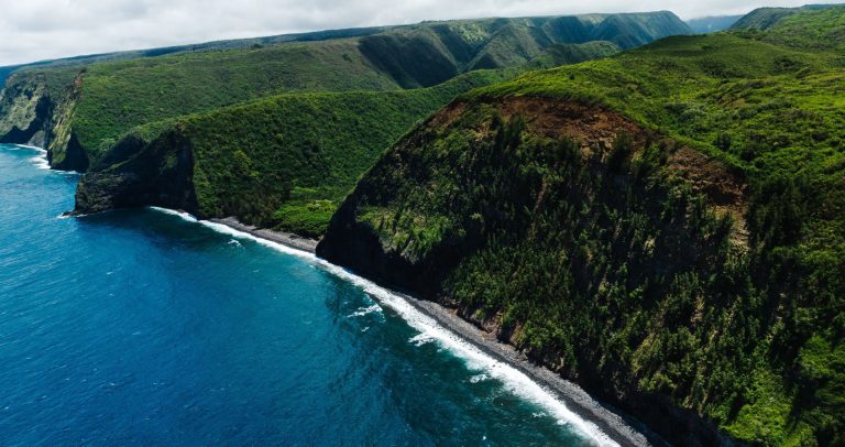 Beautiful view of the Hamakua Coast in Big Island Hawaii