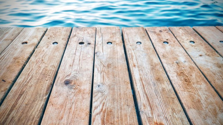 wooden board deck floor